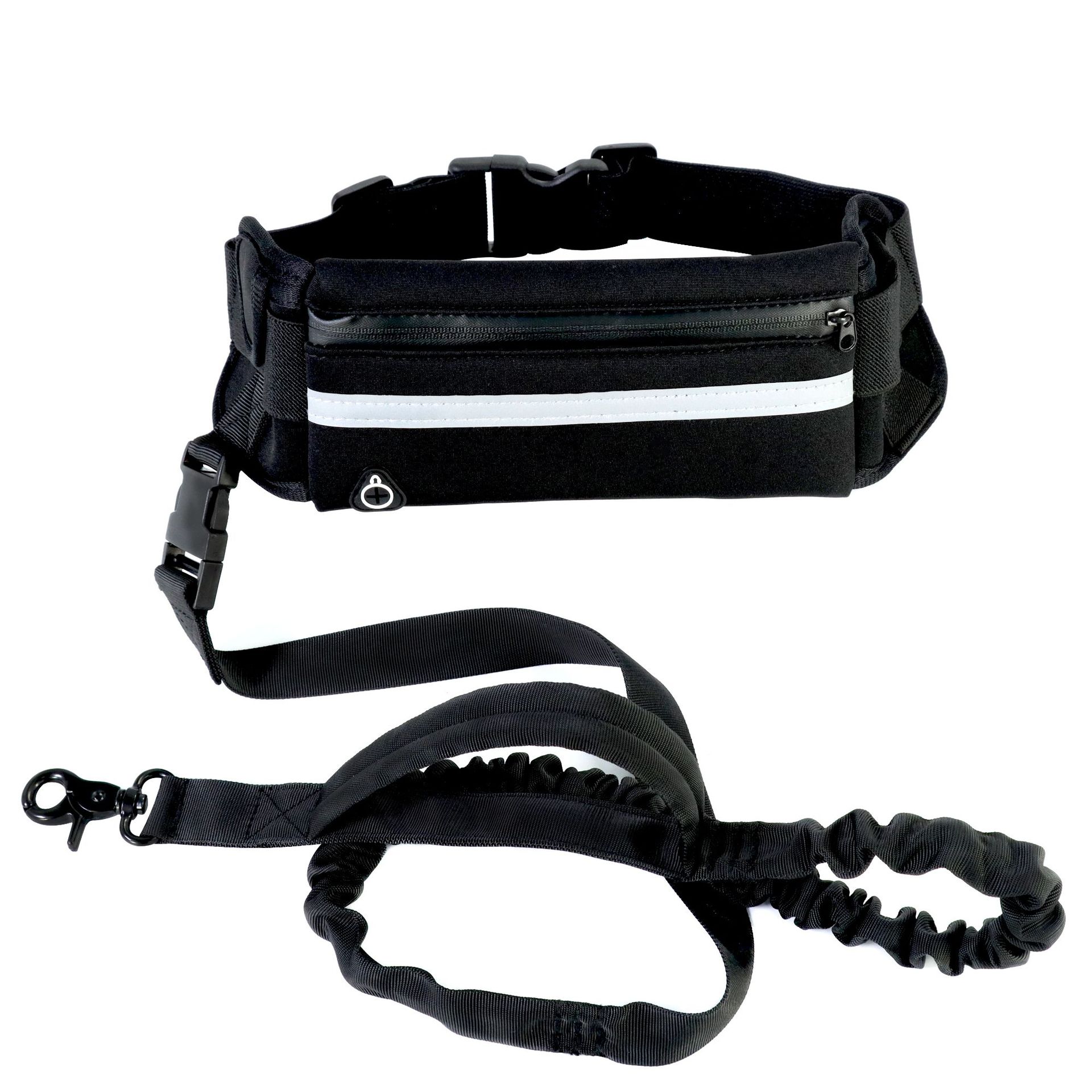 Hands-Free Dog Leash with Waist Belt – Shock Absorbing Bungee Leash for Large Dogs CJ