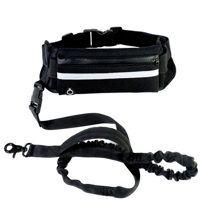 Hands-Free Dog Leash with Waist Belt – Shock Absorbing Bungee Leash for Large Dogs CJ