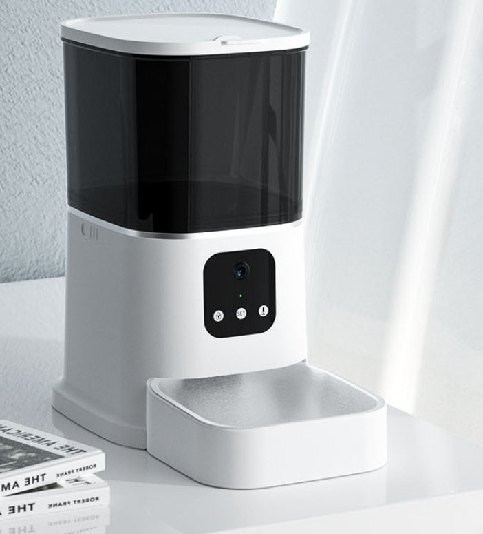 Smart Automatic Pet Feeder with WiFi App Control – 6L Timed Food Dispenser with Voice Recorder CJ