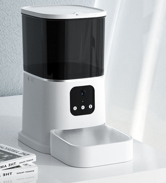Smart Automatic Pet Feeder with WiFi App Control – 6L Timed Food Dispenser with Voice Recorder CJ