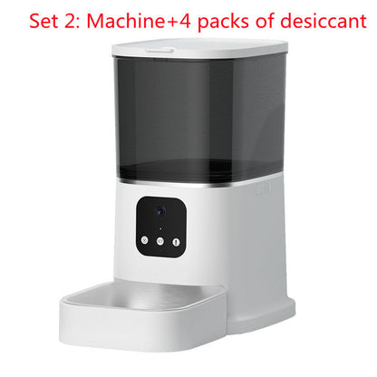 Smart Automatic Pet Feeder with WiFi App Control – 6L Timed Food Dispenser with Voice Recorder CJ
