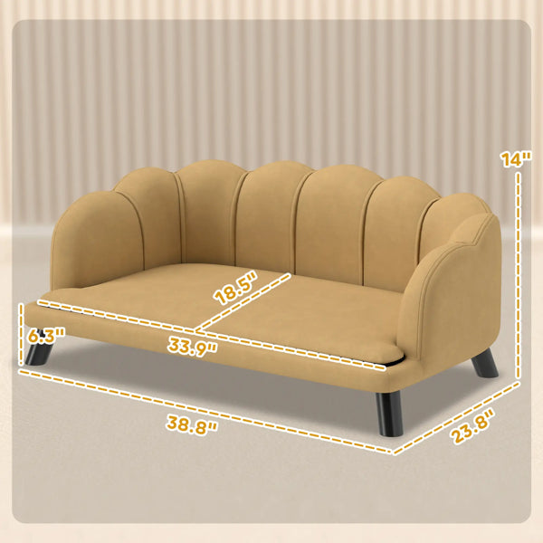 Luxury Dog Sofa Bed – Plush Raised Pet Couch for Small and Medium Dogs CJ