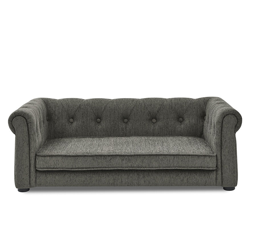 Dark Gray Rectangular Dog Sofa – Raised Large Dog Pet Couch CJ