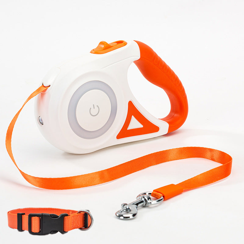 Retractable Dog Leash with One-Button Brake | Automatic Telescopic Pet Leash for Small to Large Dogs CJ