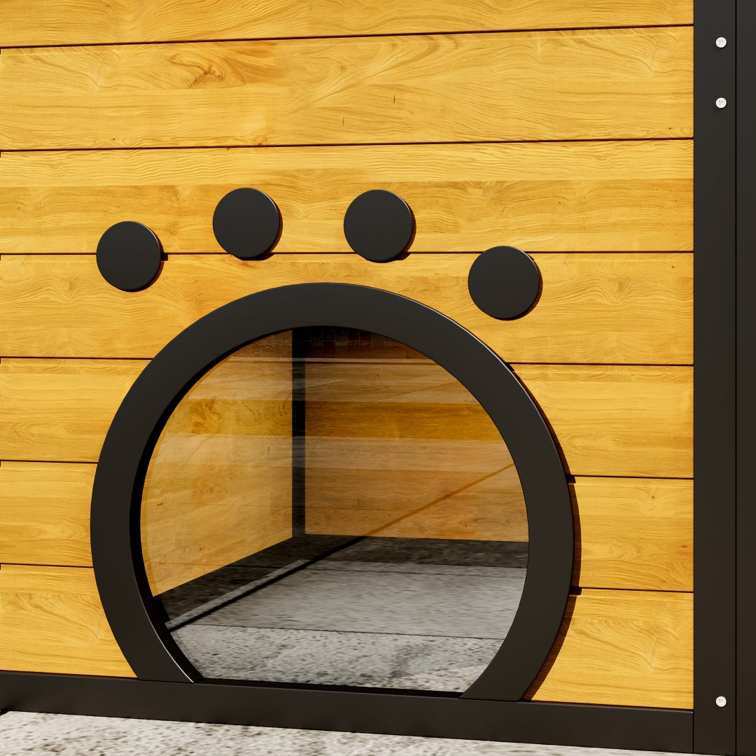 Large Catio 4 Tier Outdoor Cat Enclosure – Insulated Weatherproof Cat House with Window Access CJ