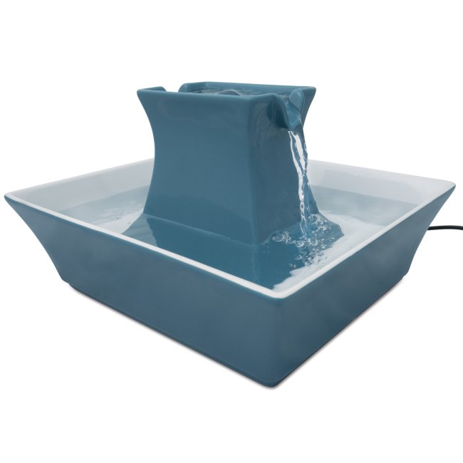 PetSafe Blue Stoneware Pagoda Fountain - PWW00-14898 PetsStop